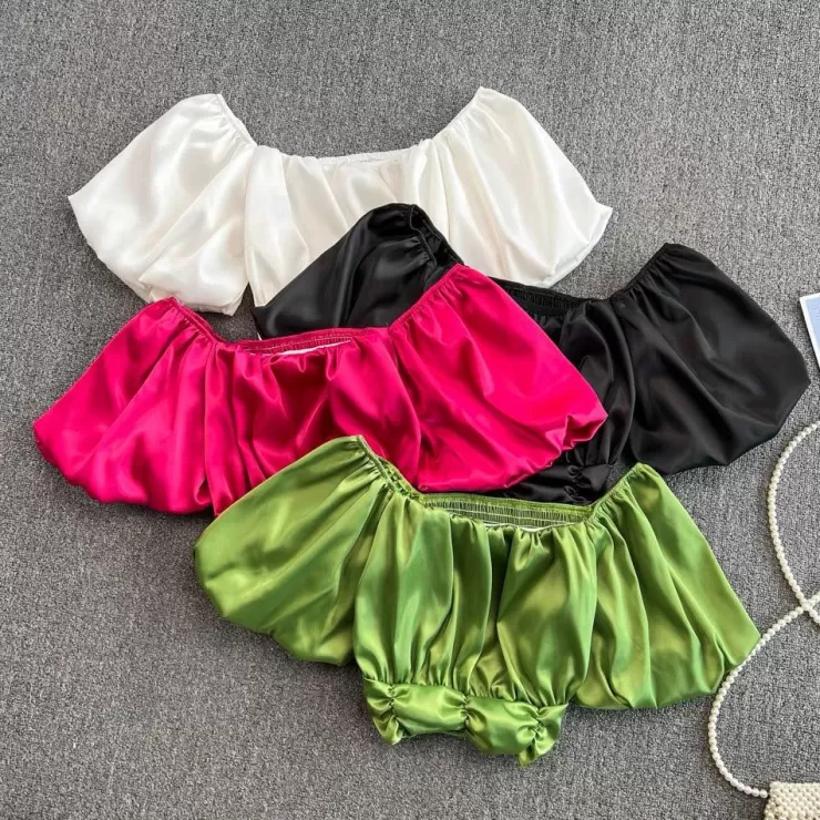White Tops | Green Tops^Alamode By Akanksha Astor Crop Top