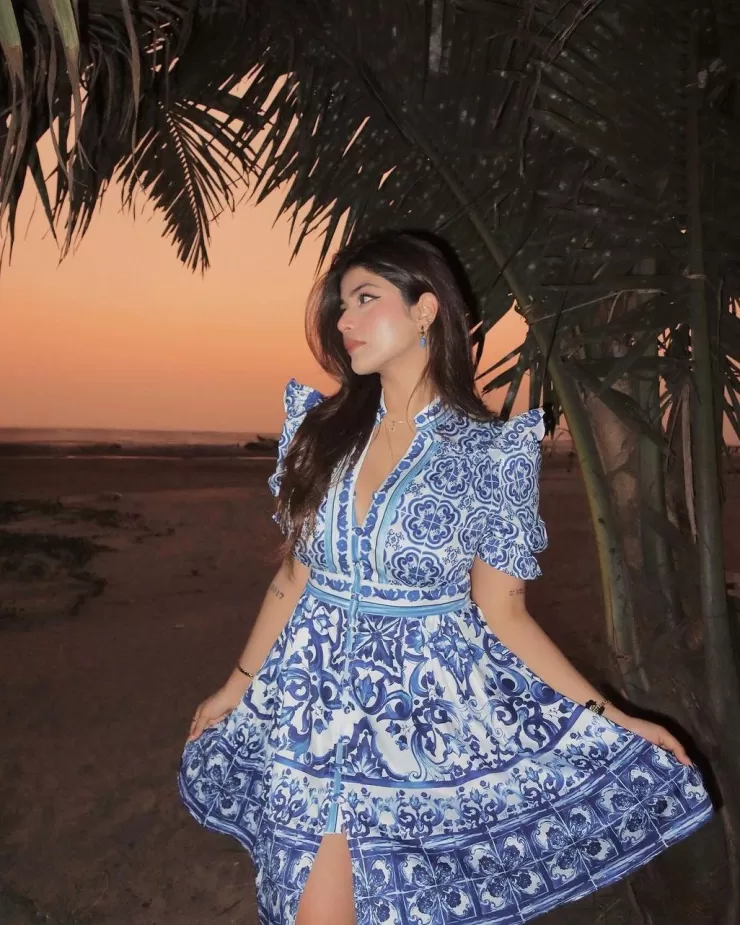 Pink Dresses | Skater Dresses^Alamode By Akanksha Bologna Porcelain Summer Vintage Dress