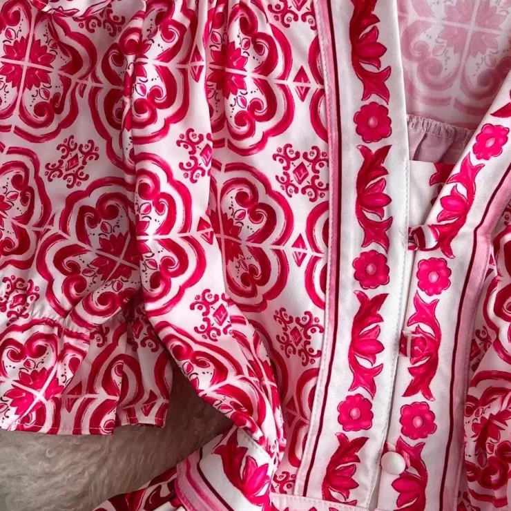Pink Dresses | Skater Dresses^Alamode By Akanksha Bologna Porcelain Summer Vintage Dress