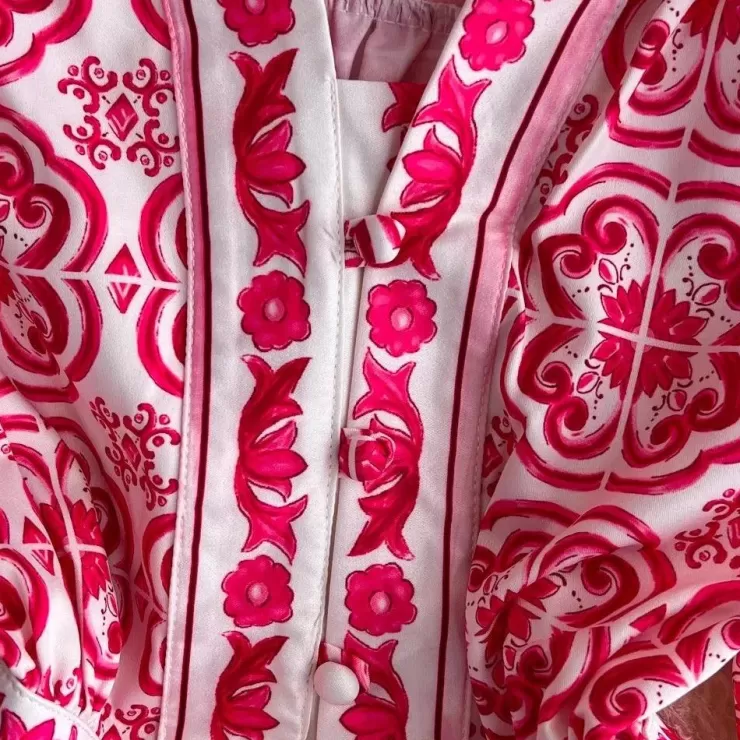 Pink Dresses | Skater Dresses^Alamode By Akanksha Bologna Porcelain Summer Vintage Dress