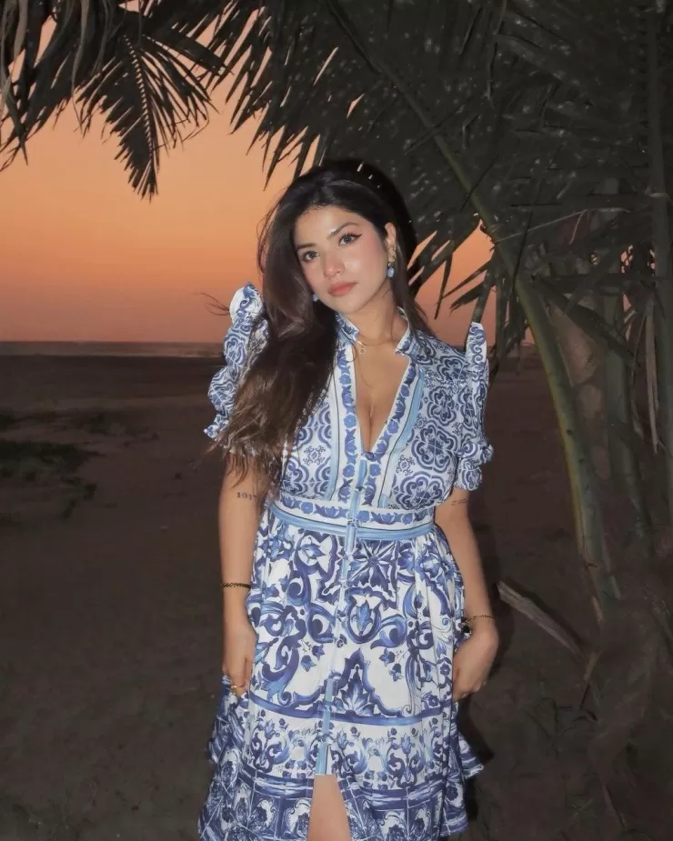 Pink Dresses | Skater Dresses^Alamode By Akanksha Bologna Porcelain Summer Vintage Dress