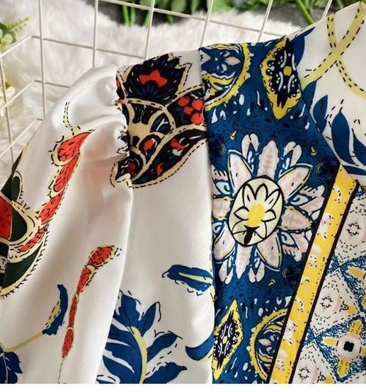 Skater Dresses | Floral Dresses^Alamode By Akanksha Brian Luxury Vintage Dress