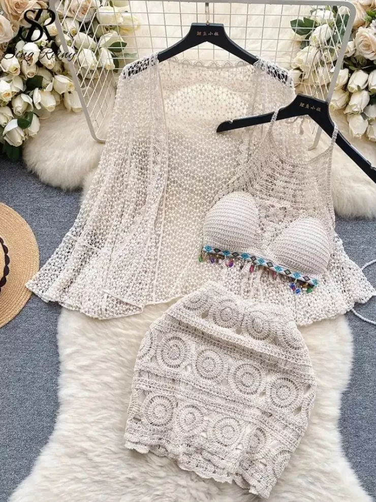 Summer Co-Ords | Shorts Co-Ord Sets^Alamode By Akanksha Imogen 3 Piece Coord Set - Resortwear Set
