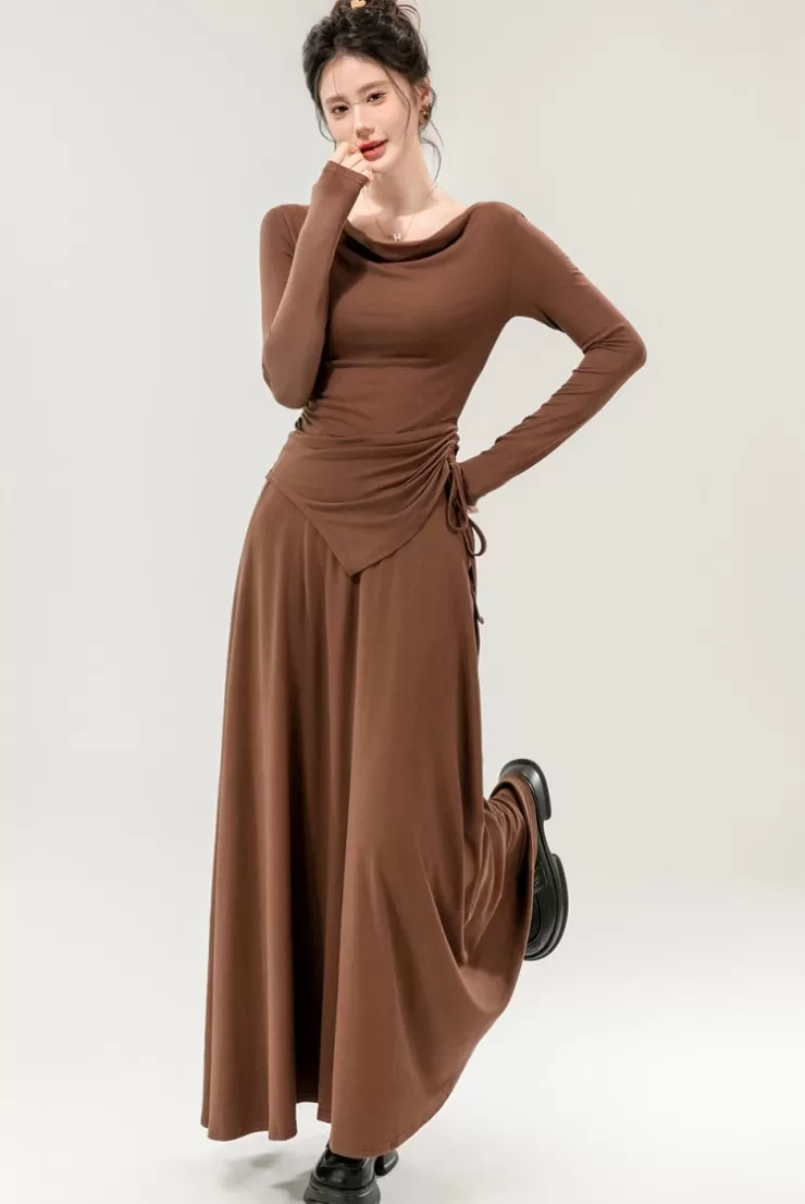 Winter Wear | Winter Co-Ords^Alamode By Akanksha Mia Drawstring Coord Set - Set Of Top And Skirt