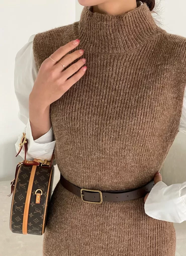 Winter Wear | Co-Ords^Alamode By Akanksha Rida Premium Winter Coord Set- Top With Dress And Belt