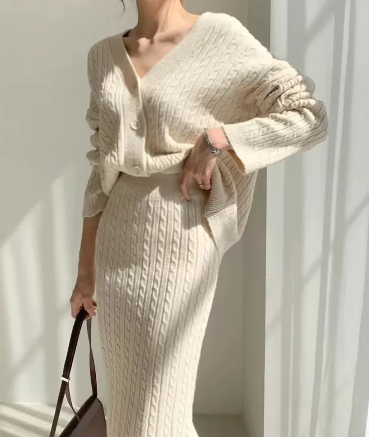 Winter Co-Ords | Skirt Co-Ord Sets For Women^Alamode By Akanksha Sussane Winter Coord Set - Set Of Sweater And Skirt