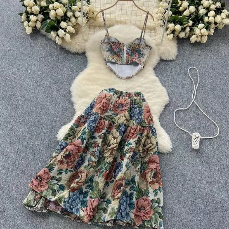 Co-Ords | Summer Co-Ords^Alamode By Akanksha Taisiya Vintage Coord Set