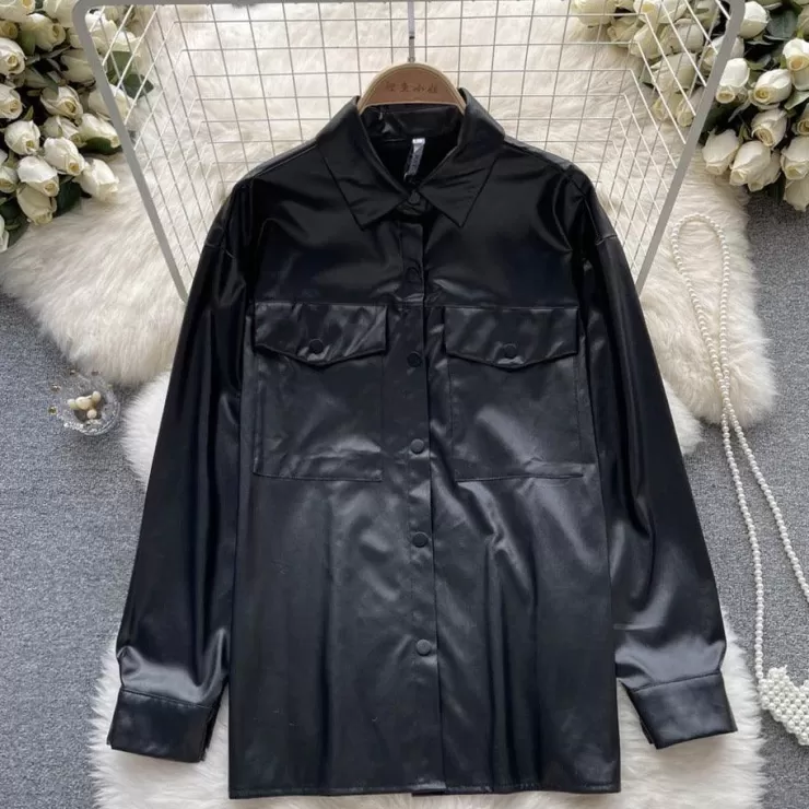 Winter Wear | Jackets And Coats^Alamode By Akanksha Vintage PU Leather Jacket