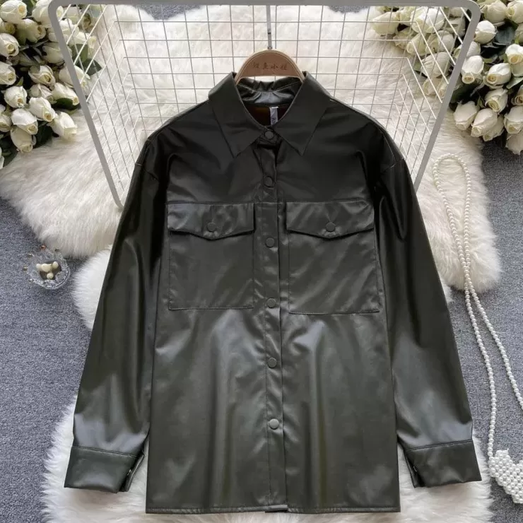 Winter Wear | Jackets And Coats^Alamode By Akanksha Vintage PU Leather Jacket